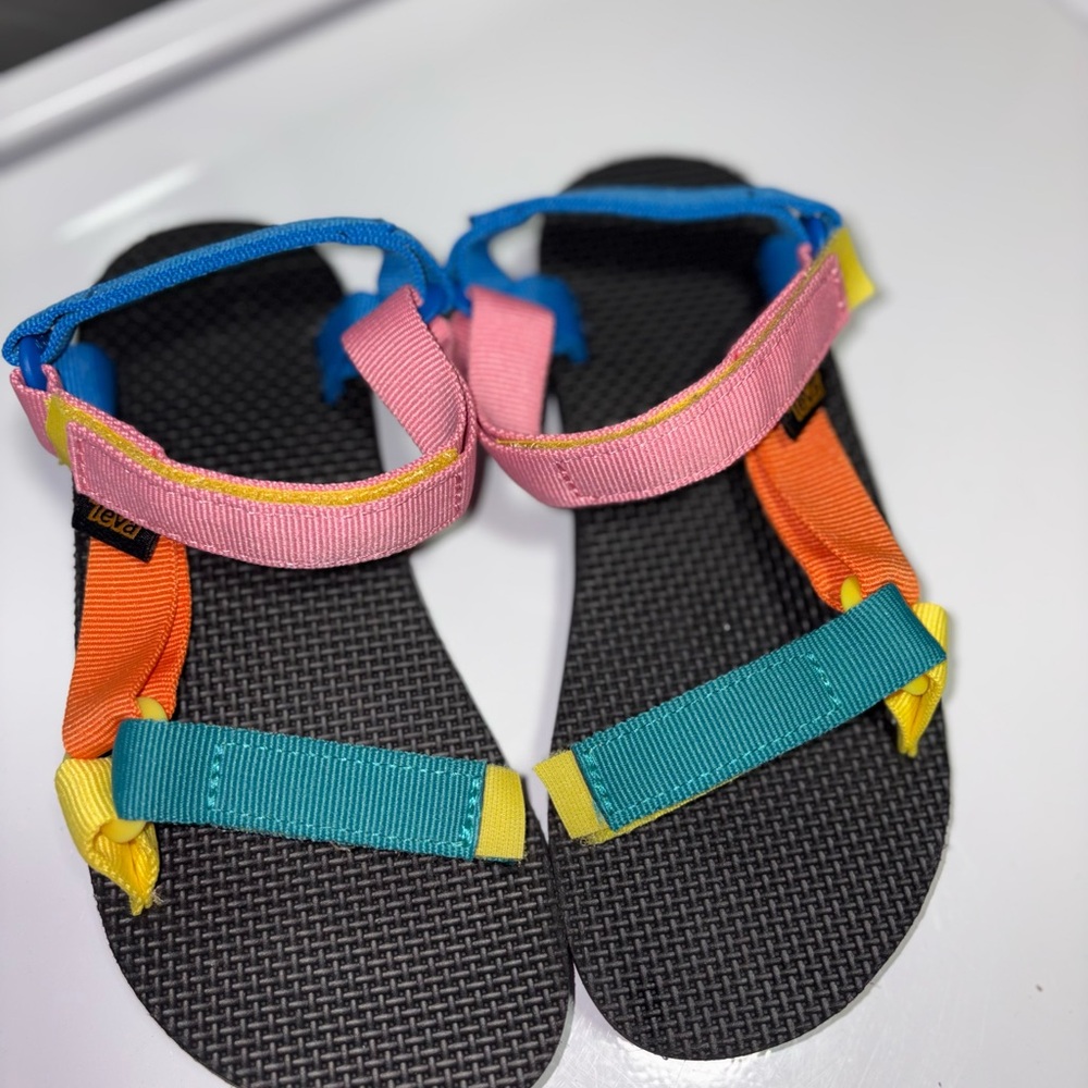Teva Kids Sandals in Pink, Orange, and Blue